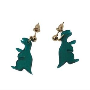 NWT Green Dinosaur T-Rex Tyrannosaurus Dangle Earrings